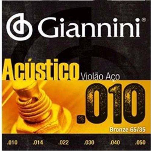 Assistência Técnica, SAC e Garantia do produto Encordoamento Giannini Série Acustico P/ Violão Aço 010