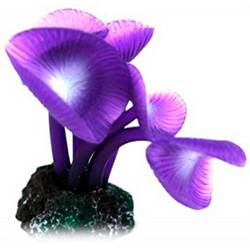 Assistência Técnica, SAC e Garantia do produto Enfeite para Aquário de Silicone Coral Mushroom Long Stem 7,5 Cm Roxo - Soma