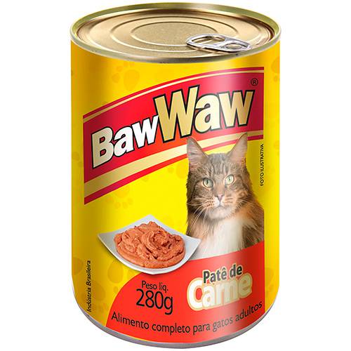 Assistência Técnica, SAC e Garantia do produto Enlatado para Gatos Adultos Sabor Carne 280g - Baw Waw