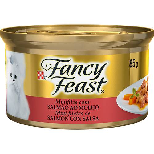 Assistência Técnica, SAC e Garantia do produto Enlatado para Gatos Sabor Salmão ao Molho Minifilés 85g - Fancy Feast