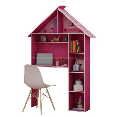 Assistência Técnica, SAC e Garantia do produto Escrivaninha Infantil Casinha Gelius - Pink Plock