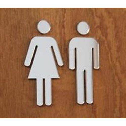 Assistência Técnica, SAC e Garantia do produto Espelho Acrilico Sinalizacao Banheiro Masculino Feminino
