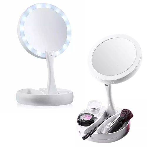 Assistência Técnica, SAC e Garantia do produto Espelho de Luz Led Dobravel Aumenta 10x P/maquiagem Portátil