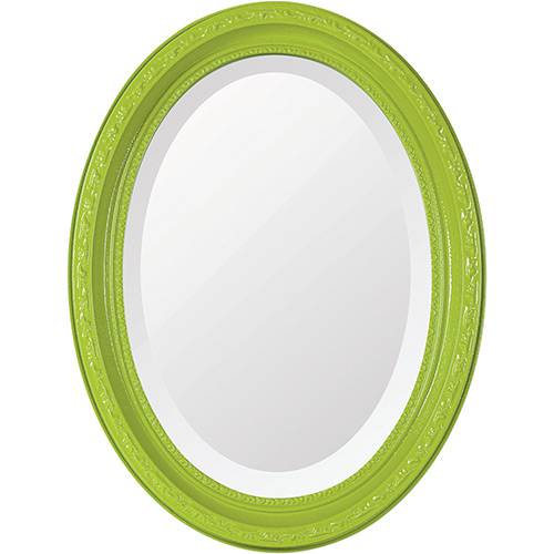 Assistência Técnica, SAC e Garantia do produto Espelho Oval Bisotê 26280 (25x37cm) Verde Retrô - Ornamental Design