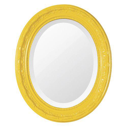 Assistência Técnica, SAC e Garantia do produto Espelho Oval Ornamental Classic Santa Luzia 50cmx41cm Amarelo