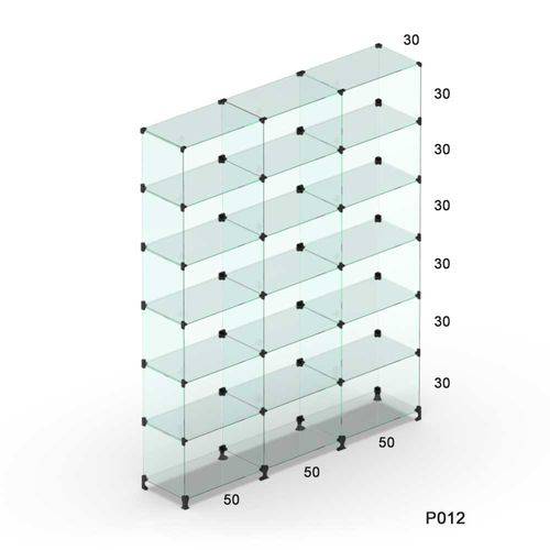 Assistência Técnica, SAC e Garantia do produto Estante Vitrine de Vidro Modulado para Loja e Comercio - 1,50 X 1,90 X 0,30 Metros