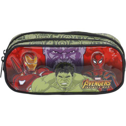 Assistência Técnica, SAC e Garantia do produto Estojo Duplo Avengers Brawler - 7485 - Artigo Escolar - Verde