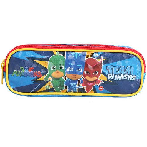 Assistência Técnica, SAC e Garantia do produto Estojo Escolar DMW PJ Masks Team Duas Divisórias Azul - 11549