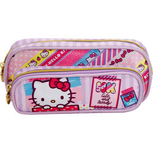 Assistência Técnica, SAC e Garantia do produto Estojo Simples Hello Kitty Washi Pink - 7886 - Artigo Escolar - Único
