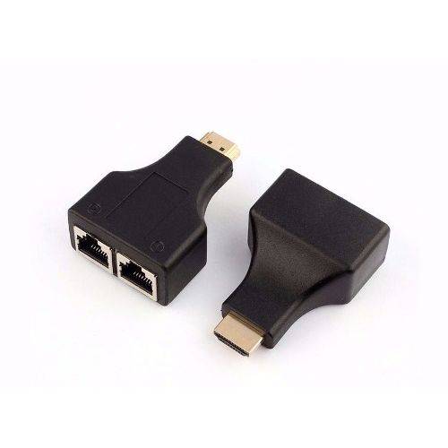 Assistência Técnica, SAC e Garantia do produto Extensor Hdmi 3d 30 Metros Cabo de Rede Utp Rj45 Cat5 6 Lan P/ Xbox Playstation Net Sky