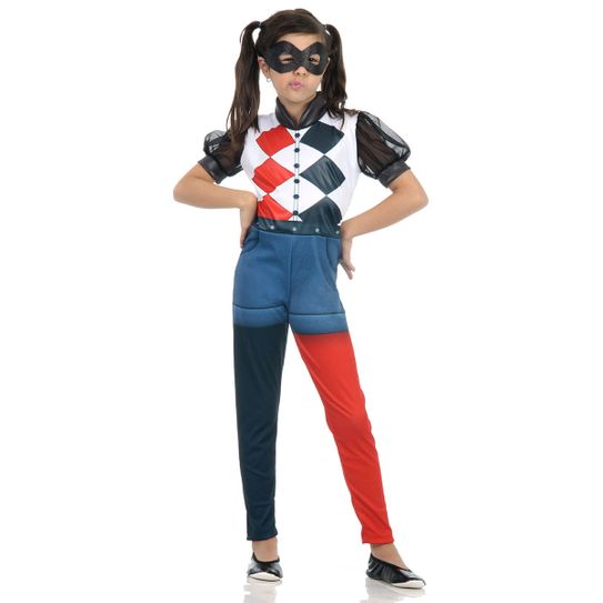 Assistência Técnica, SAC e Garantia do produto Fantasia Arlequina Infantil - Harley Quinn - Super Hero Girls P