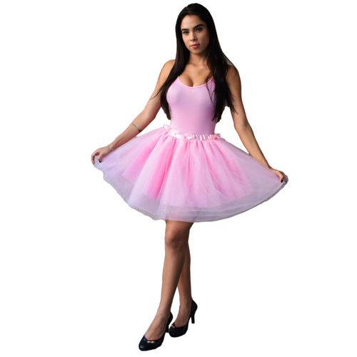 Assistência Técnica, SAC e Garantia do produto Fantasia Bailarina Adulto Rosa Saia Tutu e Body