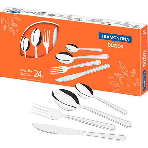 Assistência Técnica, SAC e Garantia do produto Faqueiro Inox Búzios 24 Peças - La Cuisine By Tramontina