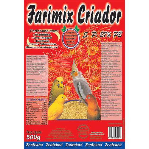 Assistência Técnica, SAC e Garantia do produto Farinha Farmix Criador - 27% Proteína 500g - Zootekna