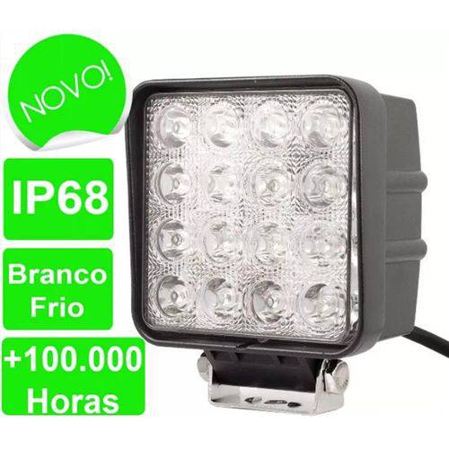 Assistência Técnica, SAC e Garantia do produto Farol de Milha 16 Leds 48w 10/30v Off Road Moto Carro Iluminação Automotiva Branco Frio