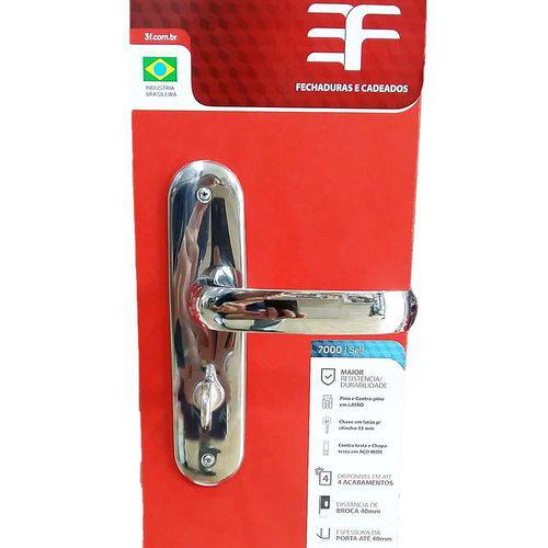 Assistência Técnica, SAC e Garantia do produto Fechadura 3F Stillus Banheiro Espelho Inox Broca 40mm