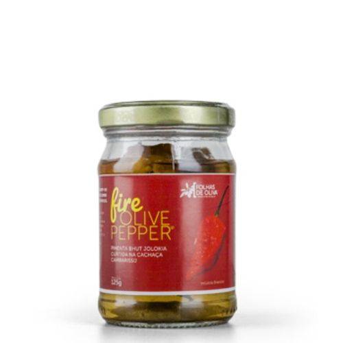 Assistência Técnica, SAC e Garantia do produto Fire Olive Pepper - Pimenta Bhut Jolokia Curtida na Cachaça Cambarissú - Folhas de Oliva - 125g