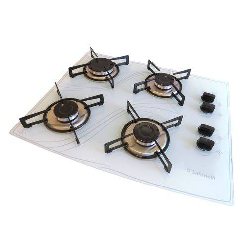 Assistência Técnica, SAC e Garantia do produto Fogão Cooktop 4q Lines Color Safanelli 4 Bocas Branco FCB403