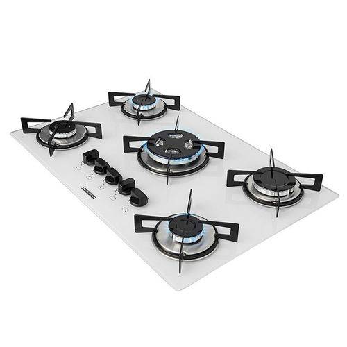 Assistência Técnica, SAC e Garantia do produto Fogão de Mesa Cooktop 5 Bocas Vidro Branco à Gás Suggar Fg5305br Bivolt