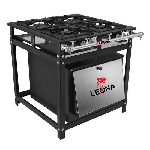 Assistência Técnica, SAC e Garantia do produto Fogão de Piso Industrial 4 Bocas 26x26 Baixa Pressão e Forno