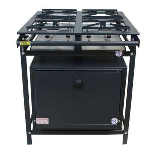 Assistência Técnica, SAC e Garantia do produto Fogão Industrial 4 Bocas 30x30 Alta Pressão com Forno 87 Grande Mr Fogões