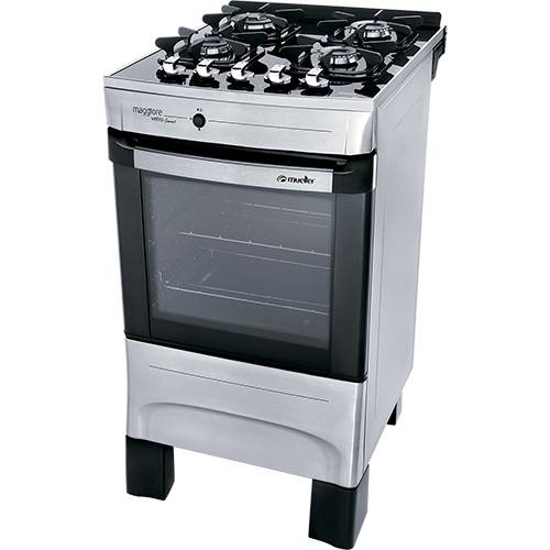 Assistência Técnica, SAC e Garantia do produto Fogão Mueller 4 Bocas Maggiore Vetro Gourmet Inox