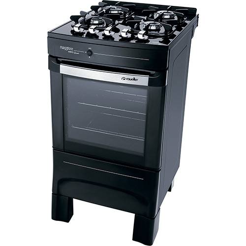 Assistência Técnica, SAC e Garantia do produto Fogão Mueller 4 Bocas Maggiore Vetro Gourmet Preto Stile 127V