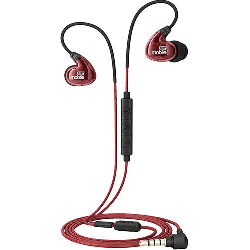 Assistência Técnica, SAC e Garantia do produto Fone de Ouvido Esportivo Runner Dual Bass Vermelho - Easy Mobile