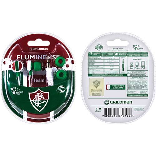 Assistência Técnica, SAC e Garantia do produto Fone de Ouvido Waldman Intra-Auricular Super Fan - Fluminense