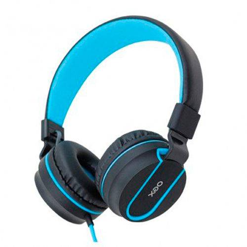 Assistência Técnica, SAC e Garantia do produto Fone Headset com Microfone Preto e Azul Neon Hs106 Oex