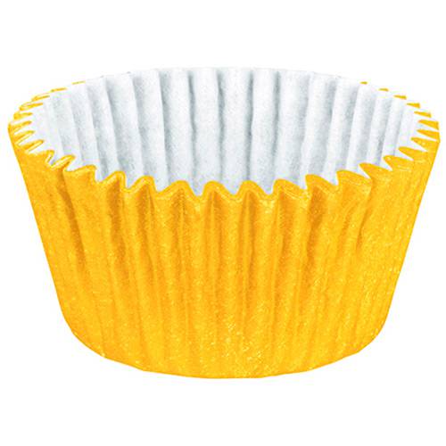 Assistência Técnica, SAC e Garantia do produto Forminha Cupcake Impermeável Colors Amarelo - 45 Unidades - Regina Festas