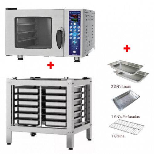 Assistência Técnica, SAC e Garantia do produto Forno Combinado 3 Gn's Wictory Digital WC03 + Cavalete + Kit Gn's Básicas