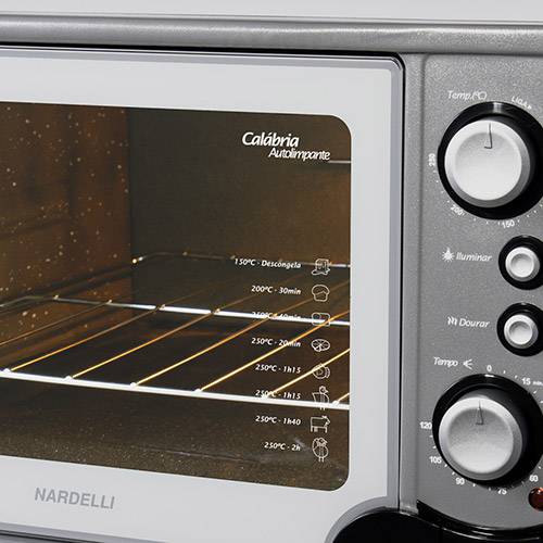 Assistência Técnica, SAC e Garantia do produto Forno Eletrico Nardelli Calabria Grill 45 Litros