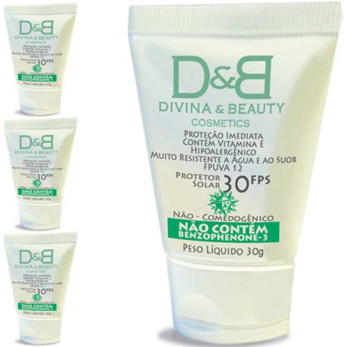 Assistência Técnica, SAC e Garantia do produto Four Divina & Beauty Protetor Solar Facial e Corporal FPS30 Vitamina e Hidratante