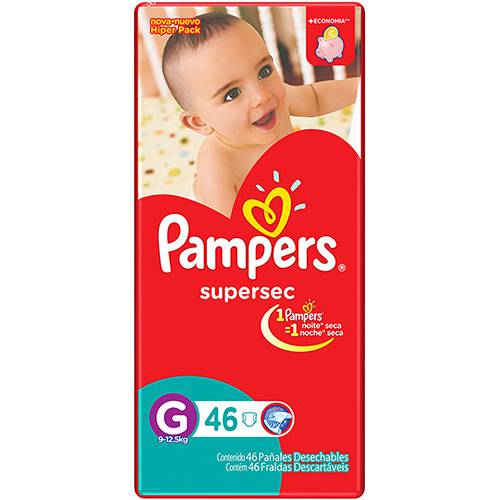 Assistência Técnica, SAC e Garantia do produto Fraldas Descartáveis Pampers Supersec Hiper G - 46 Unidades