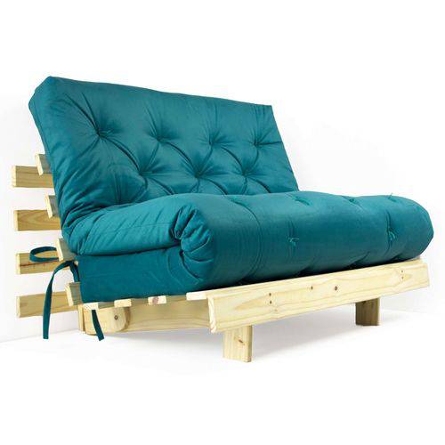 Assistência Técnica, SAC e Garantia do produto Futon Casal Tokio Sofa Cama Azul Royal com Madeira Maciça