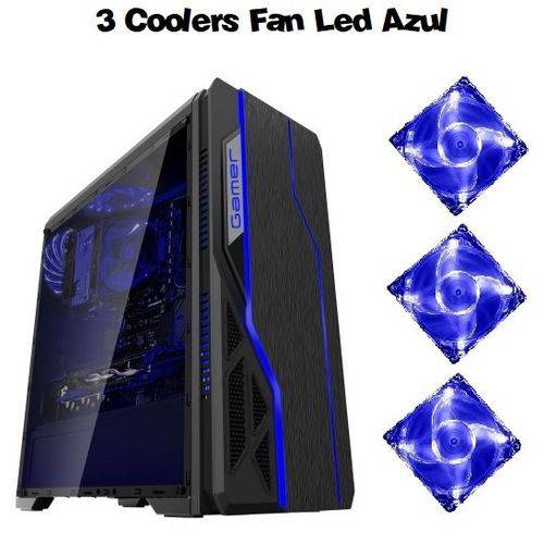 Assistência Técnica, SAC e Garantia do produto Gabinete Gamer Bluecase Bg-009 Black USB 3.0 + 3 Cooler Led Azul
