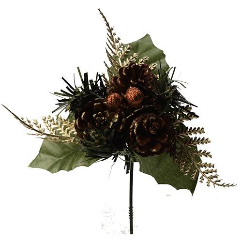 Assistência Técnica, SAC e Garantia do produto Galho Decorativo com Pinhas e Frutinhas Vermelhas 3 Unidades - Orb Christmas