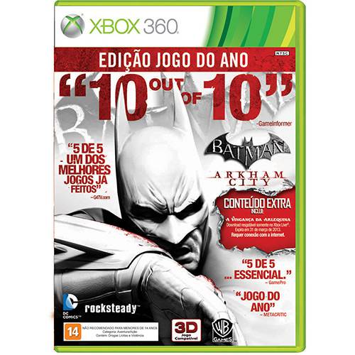 Assistência Técnica, SAC e Garantia do produto Game Batman: Arkham City - XBOX 360