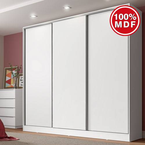 Assistência Técnica, SAC e Garantia do produto Guarda Roupa Casal 100% MDF Madesa Royale 3 Portas de Correr