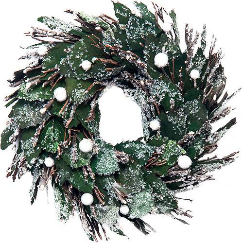 Assistência Técnica, SAC e Garantia do produto Guirlanda de Natal Verde com Bagas Brancas 27cm Christmas Traditions