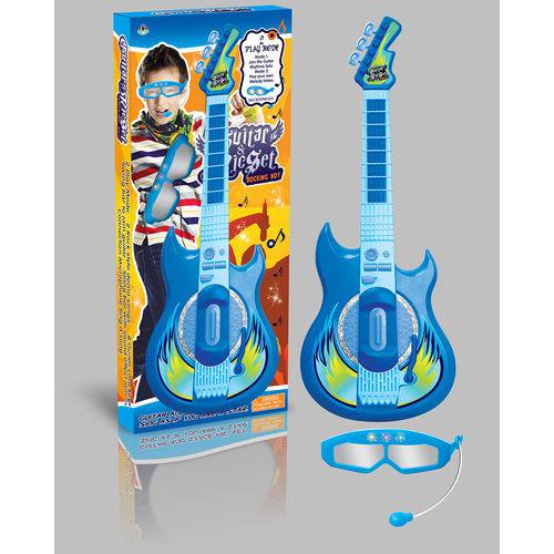 Assistência Técnica, SAC e Garantia do produto Guitarra Eletronica Microfone Karaoke Azul