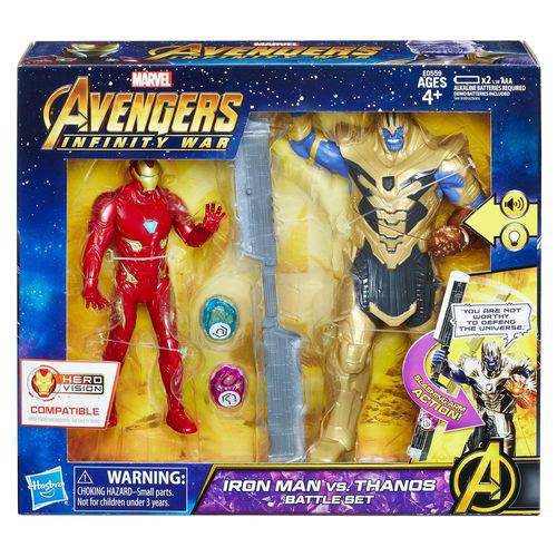 Assistência Técnica, SAC e Garantia do produto Hasbro E0559 - Set de Batalha: Homem de Ferro Vs Thanos + 2 Jóias do Infinito