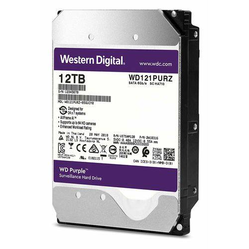 Assistência Técnica, SAC e Garantia do produto HD Western Digital Wd Purple 12tb 256mb Wd121purz 7200rpm