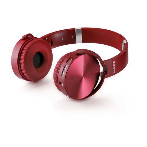 Assistência Técnica, SAC e Garantia do produto Headphone Premium Bluetooth SD/AUX/FM Vermelho Multilaser - PH266