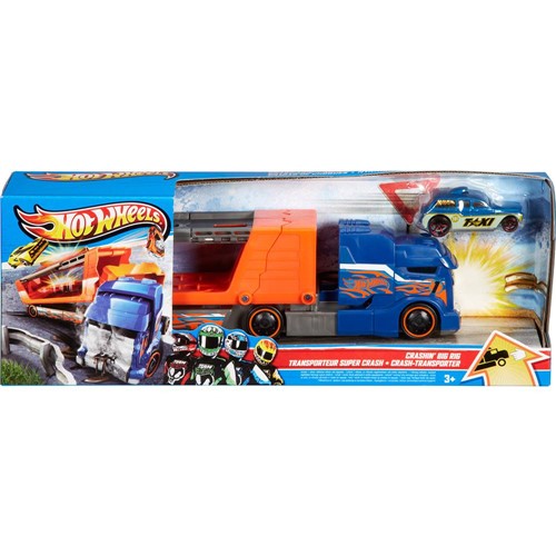 Assistência Técnica, SAC e Garantia do produto Hot Wheels Caminhão Batida com Veículo Mattel Azul e Laranja