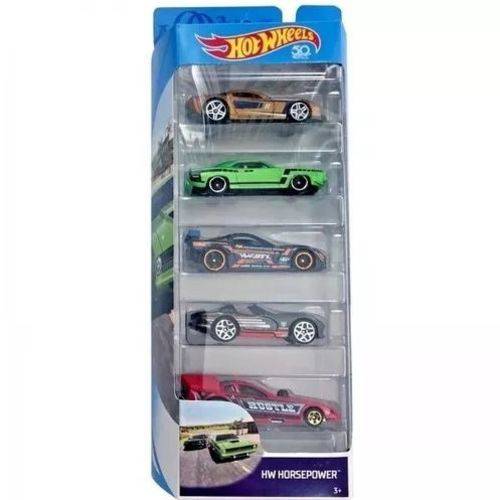 Assistência Técnica, SAC e Garantia do produto Hot Wheels Pacote 5 Carros - Hw Horsepower 1806 - Mattel