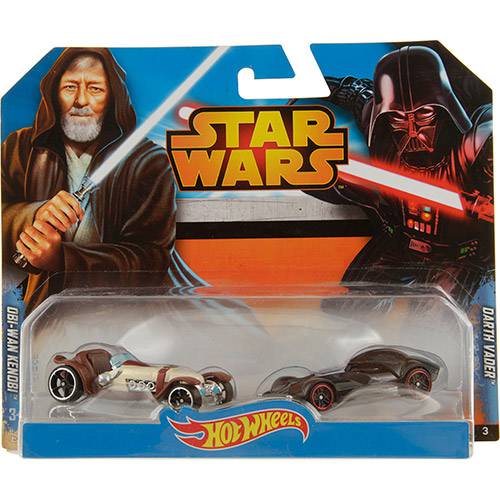 Assistência Técnica, SAC e Garantia do produto Hot Wheels Star Wars Pacote Obi Wan Kenobi e Darth Vader - Mattel