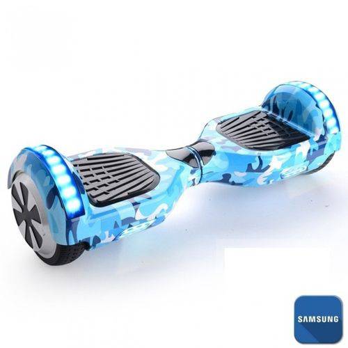 Assistência Técnica, SAC e Garantia do produto Hoverboard 6.5 Azul Militar Bluetooth Led Lateral e Frontal com Mochila - Bateria Samsung