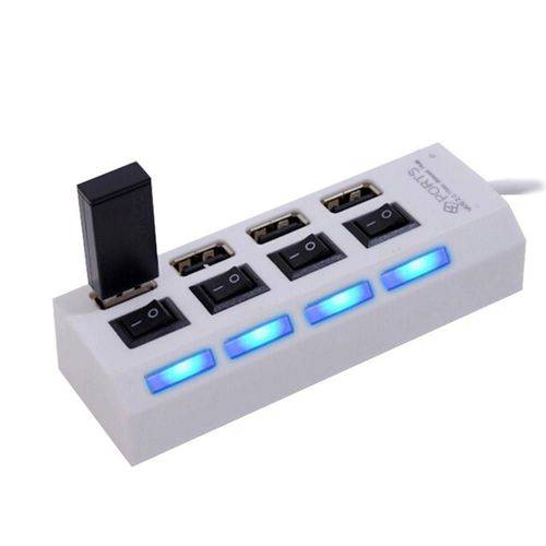 Assistência Técnica, SAC e Garantia do produto Hub Usb 4 Portas Usb 2.0 Pendrive Mouse Teclado Branco